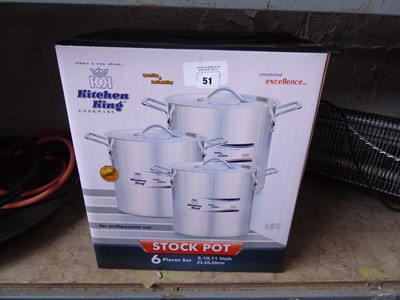 Lot 51 - Kitchen King stock pot set with 6 pieces