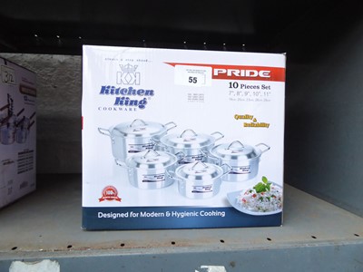Lot 55 - Kitchen King Pride 10 piece pan set