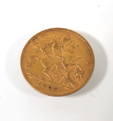 Lot 417 - An Edward VII half sovereign dated 1907