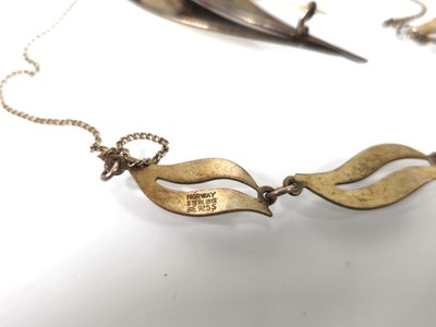 Lot 427 - A collection of Scandinavian silver jewellery...