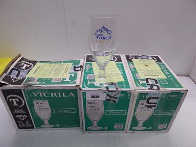 Lot 3539 - 3 boxes of 6 Vicrila larger glasses