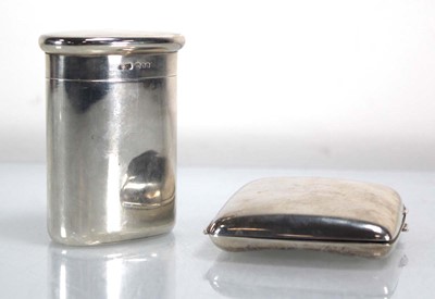 Lot 359 - A silver cigarette case of cushioned...