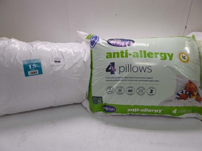 Lot 3545 - Single 15 tog duvet and Set of 4 Silentnight...