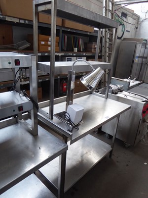 Lot 111 - 120cm chefs pass with 2 tier gantry over