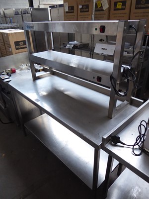 Lot 113 - 150cm chefs pass with 2 tier gantry over