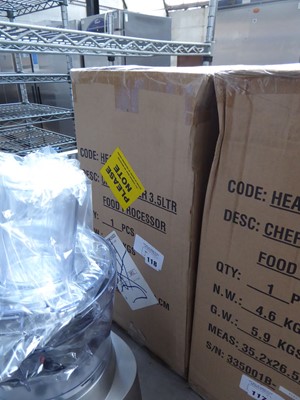 Lot 118 - Chefmaster 3.5L food processor, boxed