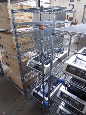 Lot 126 - 80cm pot rack with multiple shelves