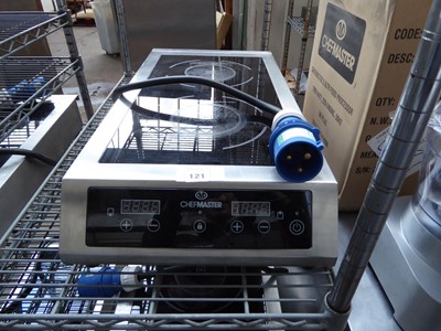 Lot 121 - Chefmaster double induction hob