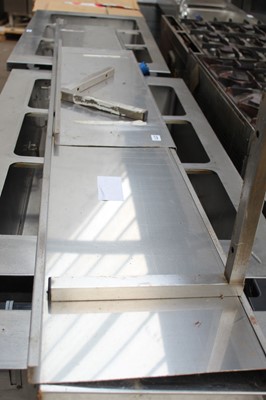 Lot 271 - 4x assorted size stainless steel shelves