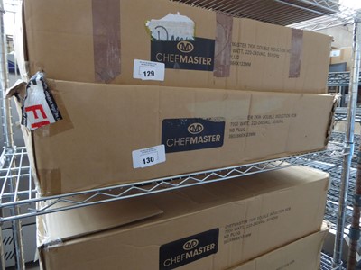 Lot 130 - Chefmaster double induction hob, boxed