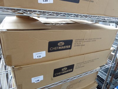 Lot 131 - Chefmaster double induction hob, boxed