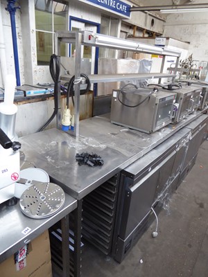 Lot 284 - Large 310cm stainless steel chef's pass with...