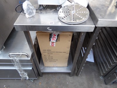 Lot 294 - 50cm stainless steel prep. table with shelf under