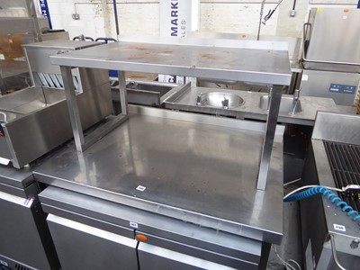 Lot 300 - 100cm stainless steel prep. table with shelf...