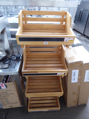 Lot 309 - Wooden 4-tier stock display rack