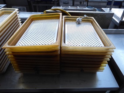 Lot 313 - Approx. 18 plastic gastronorm containers with...