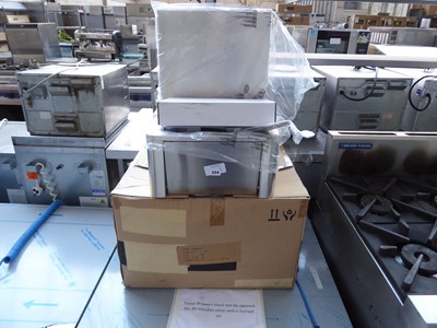 Lot 324 - Knee-operated stainless steel hand basin with...