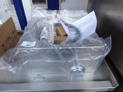 Lot 337 - Stainless steel knee-operated hand basin