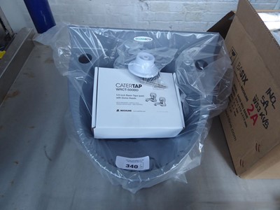 Lot 340 - Connecta plastic hand wash basin with taps