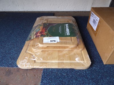Lot 375 - 3-piece bamboo chopping board set