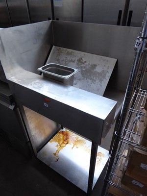 Lot 132 - 75cm stainless steel custom built prep station