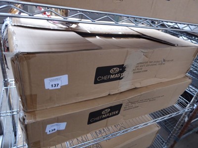 Lot 137 - Chefmaster double induction hob, boxed
