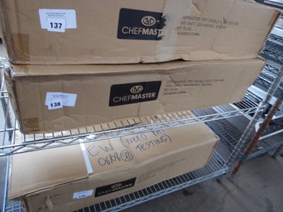 Lot 138 - Chefmaster double induction hob, boxed
