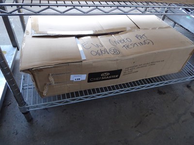 Lot 139 - Chefmaster double induction hob, boxed