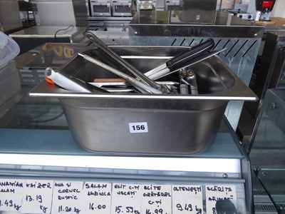 Lot 156 - Single gastronorm tray containing assorted...