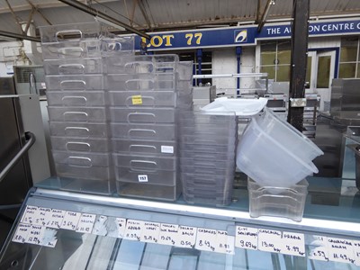 Lot 157 - Plastic food containers
