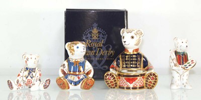 Lot 204 - Four Royal Crown Derby paperweights and...
