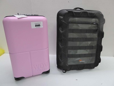 Lot 3565 - WOW travel hard shell suitcase and Lowe Pro...