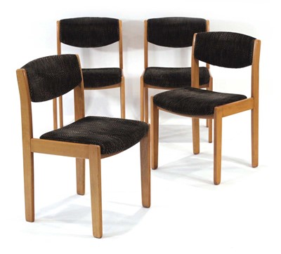 Lot 240 - A set of four French 1970's beech framed...