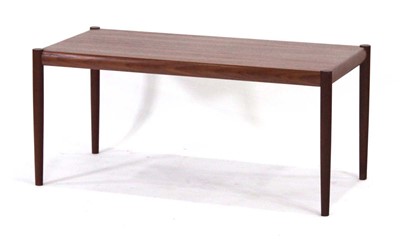 Lot 242 - A 1960's Danish teak coffee table on turned...
