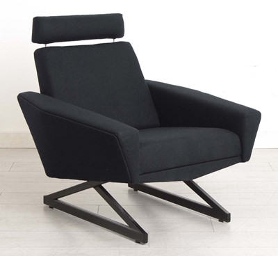 Lot 312 - A 1970's Dutch lounge chair reupholstered in...