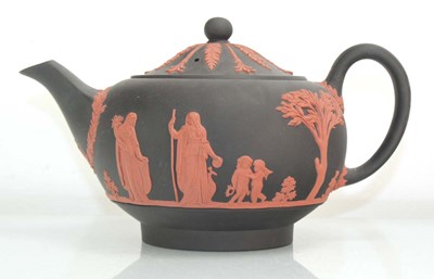 Lot 214 - A limited edition Wedgwood black basalt...