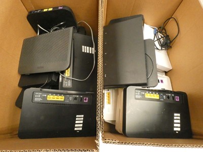 Lot 2401 - 2x boxes of various routers & hubs