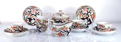 Lot 224 - A 19th century part tea service comprising:...