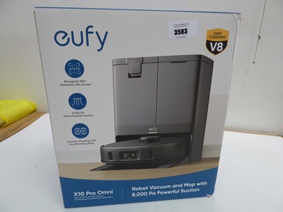 Lot 3583 - Eufy X10 Pro Omni robot vacuum and mop