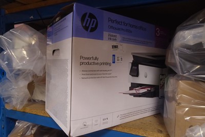 Lot 2202 - HP Office Jet Pro 8122E printer. Boxed.