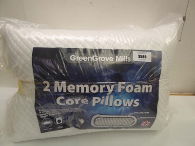 Lot 3586 - 2 memory foam core pillows