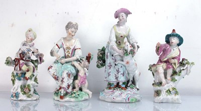 Lot 232 - A pair of 19th century figures, each modelled...