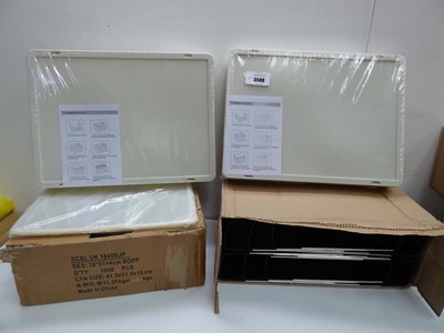 Lot 3588 - 2 fold up storage boxes, box of approx 1000...