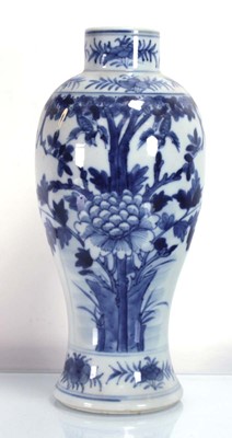 Lot 247 - A Chinese blue and white vase of baluster form...