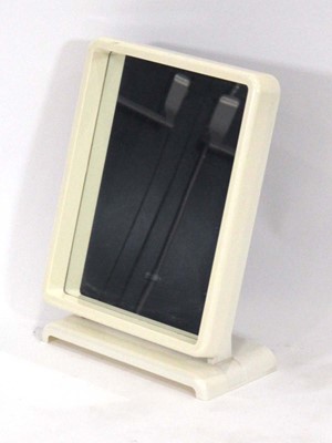 Lot 368 - A 1960/70's white moulded plastic table mirror,...