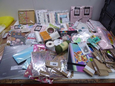 Lot 3609 - Large bag of art, craft and stationery