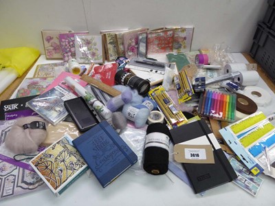 Lot 3616 - Large bag of art, craft and stationery