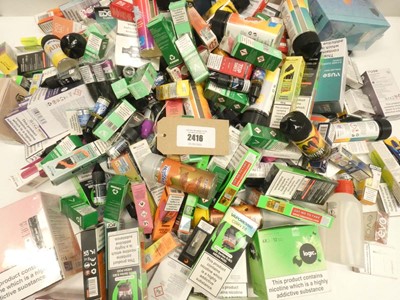 Lot 2416 - Quantity of mixed vape liquid flavours / salts...
