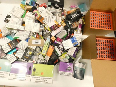 Lot 2417 - Quantity of mixed vape liquid flavours / salts...