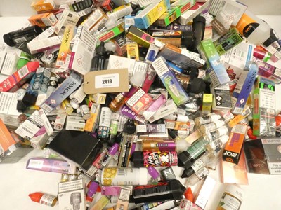 Lot 2419 - Quantity of mixed vape liquid flavours / salts...